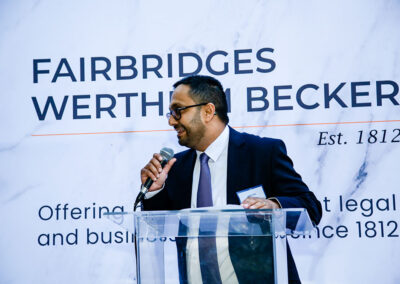 Amish Kika giving a speech