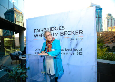 Judge K Satchwell gave the speech